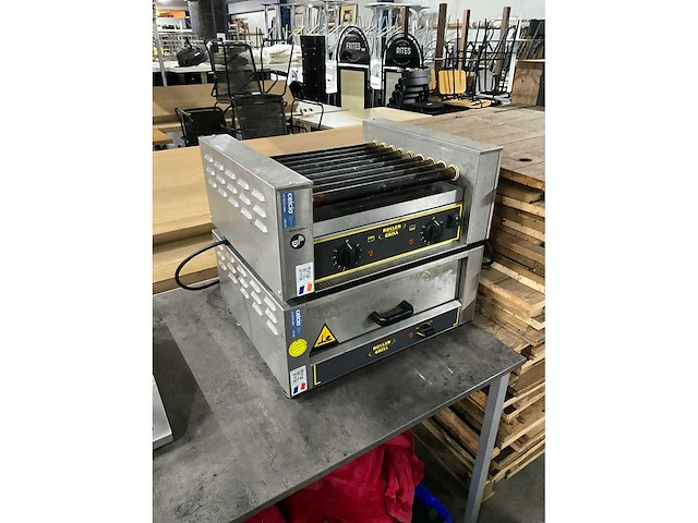 Roller grill rg 9 / cb 20 b worstenwarmer en warmhoudlade - afbeelding 3 van  7