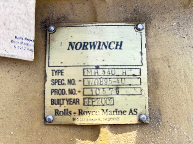 Rolls-royce - mh 40 h - norwinch hydraulische motor - afbeelding 3 van  4