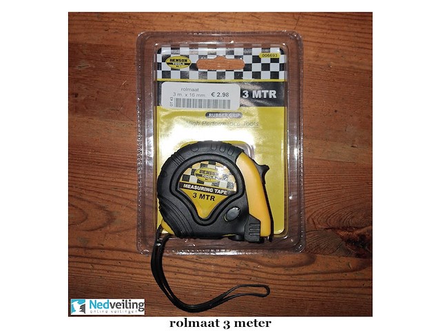 Rolmaat 3 meter (doos-q) - afbeelding 2 van  3