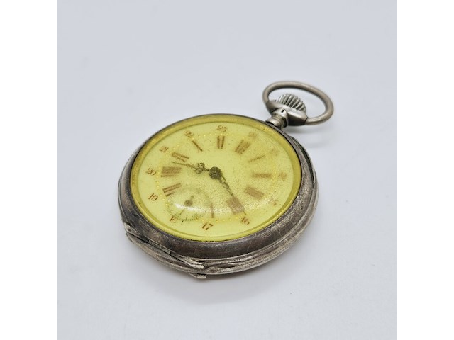 Romeins zilveren zakhorloge - mechanisch - defect - afbeelding 2 van  7