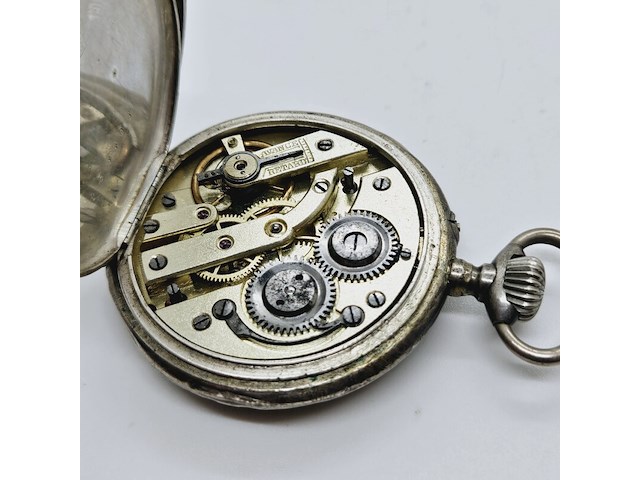 Romeins zilveren zakhorloge - mechanisch - defect - afbeelding 5 van  7