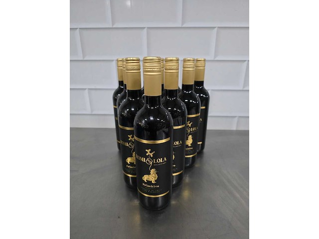 Romi&lola collezione rode wijn fles (10x) - afbeelding 2 van  5