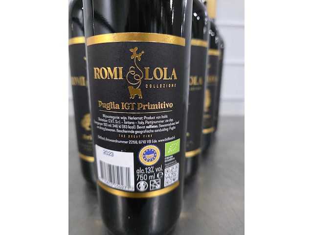 Romi&lola collezione rode wijn fles (10x) - afbeelding 4 van  5