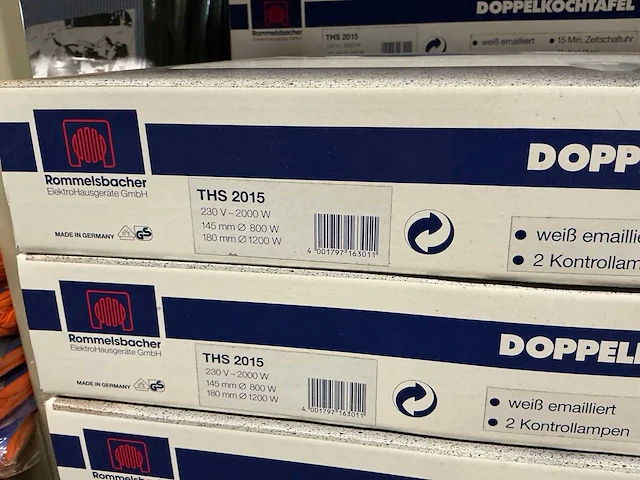 Rommelsbacher dubbele kookplaten ths 2015 (9x) - afbeelding 3 van  3