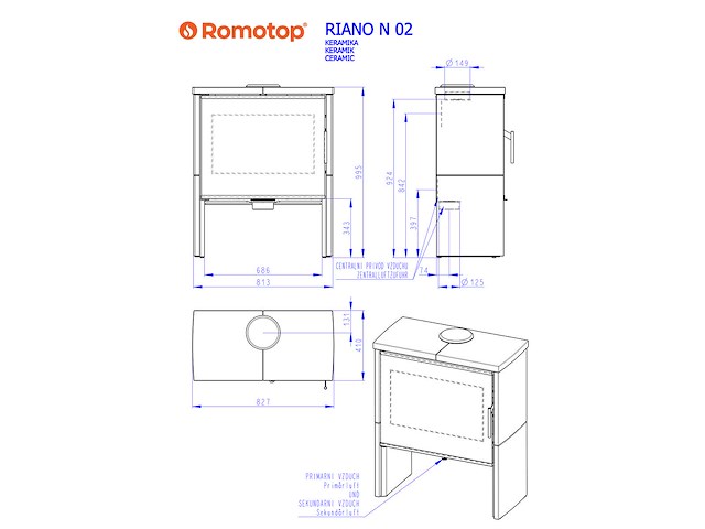 Romotop - riano n 02 - houtkachel - vrijstaand - afbeelding 10 van  10