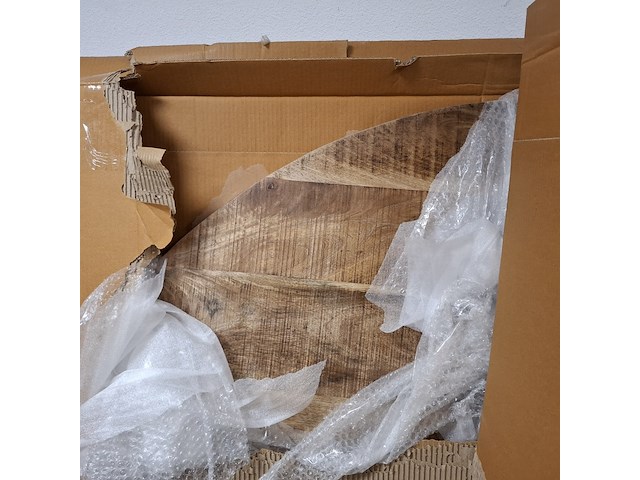 Rond eetkamertafelblad, mangohout - afbeelding 3 van  3