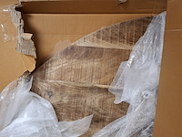 Rond eetkamertafelblad, mangohout - afbeelding 3 van  3