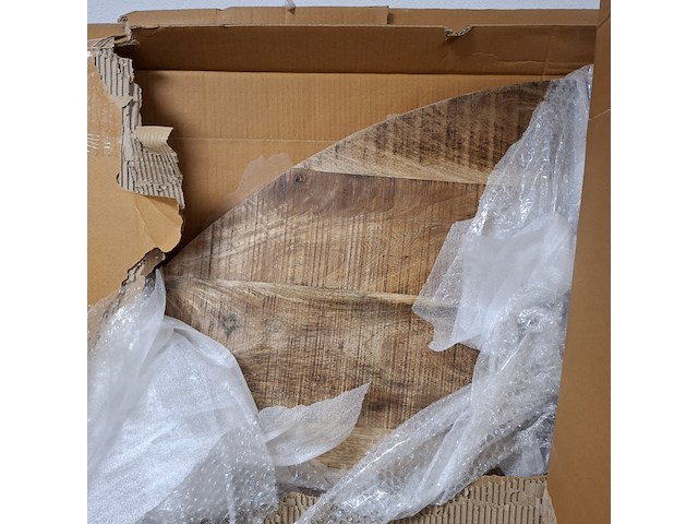 Rond eetkamertafelblad, mangohout - afbeelding 3 van  3