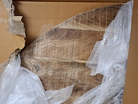 Rond eetkamertafelblad, mangohout - afbeelding 3 van  3