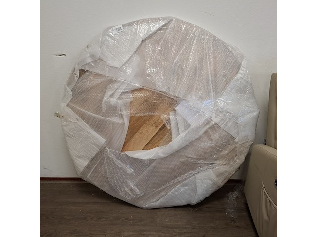 Rond eetkamertafelblad, mangohout - afbeelding 2 van  4