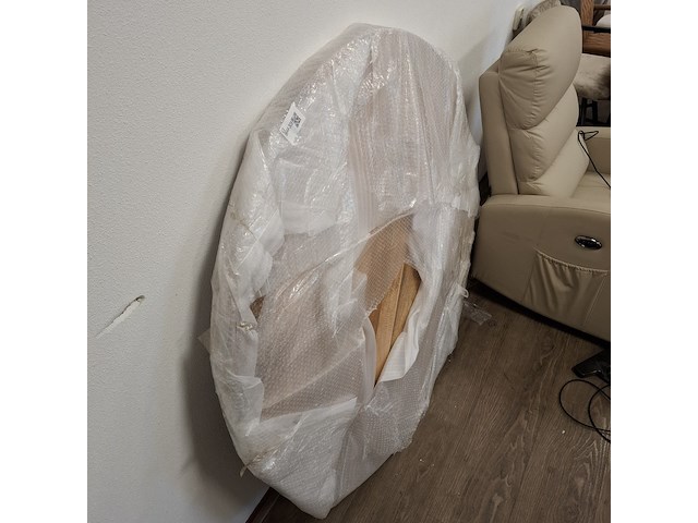 Rond eetkamertafelblad, mangohout - afbeelding 3 van  4