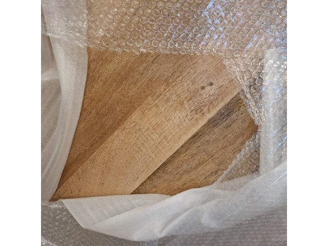 Rond eetkamertafelblad, mangohout - afbeelding 4 van  4