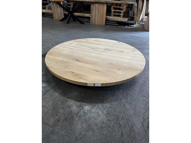 Rond eiken blad 140 cm. - afbeelding 1 van  2