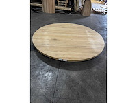 Rond eiken blad 170 cm. - afbeelding 1 van  3