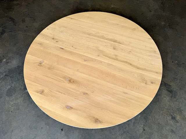 Rond eiken blad verjongde kant 160 cm - afbeelding 1 van  3