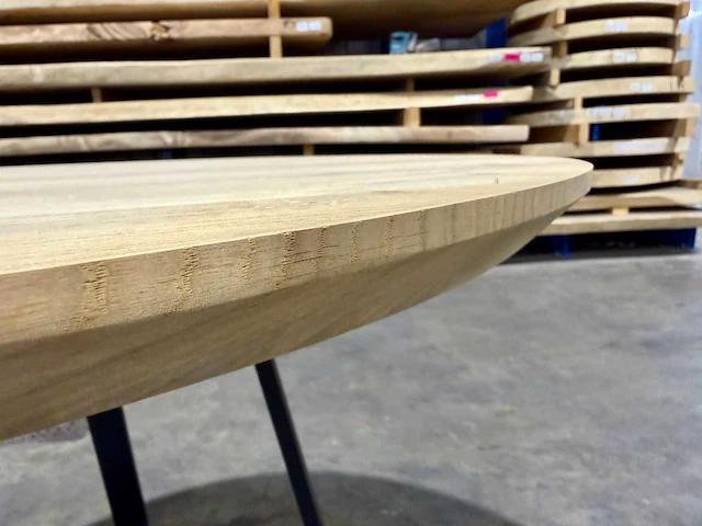 Rond eiken tafel 110 cm - afbeelding 3 van  4