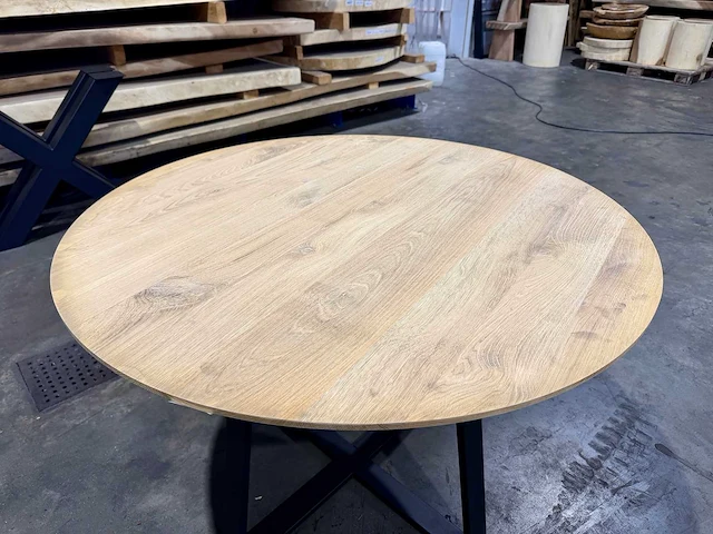 Rond eiken tafel 110 cm - afbeelding 4 van  4