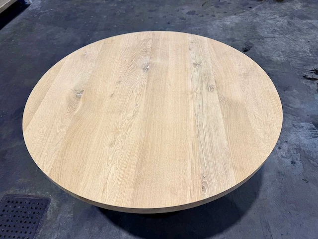 Rond eiken tafel 110 cm - afbeelding 2 van  5