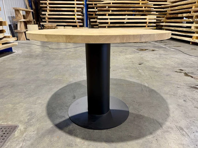 Rond eiken tafel 110 cm - afbeelding 3 van  5