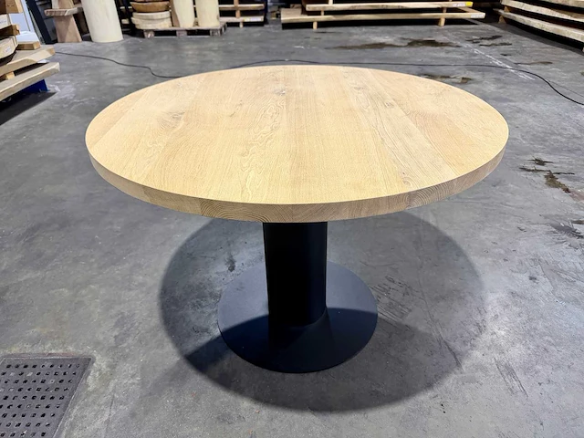 Rond eiken tafel 110 cm - afbeelding 5 van  5