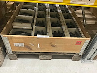 Rond rozet zwart deurkruk set (46x) - afbeelding 2 van  4