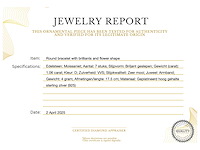 Ronde armband met briljanten en bloemmotief - afbeelding 3 van  6