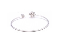 Ronde armband met briljanten en bloemmotief - afbeelding 4 van  6