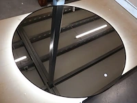 Ronde badkamerspiegel met led-verlichting wiesbaden, novi, zwart