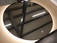 Ronde badkamerspiegel met led-verlichting wiesbaden, novi, zwart - afbeelding 2 van  9