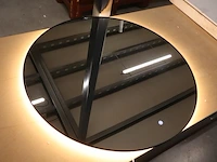 Ronde badkamerspiegel met led-verlichting wiesbaden, novi, zwart - afbeelding 3 van  9