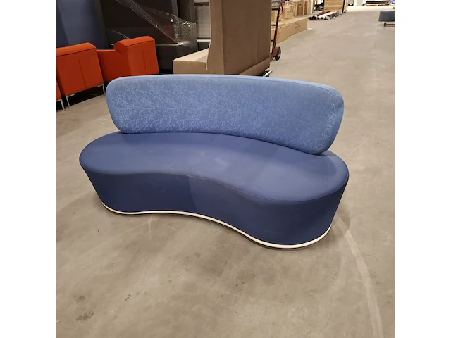 Ronde bank kidney, blauw - afbeelding 1 van  7