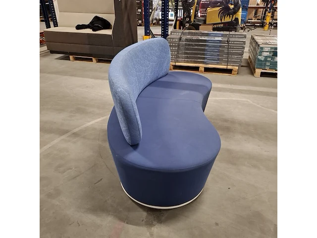 Ronde bank kidney, blauw - afbeelding 3 van  7