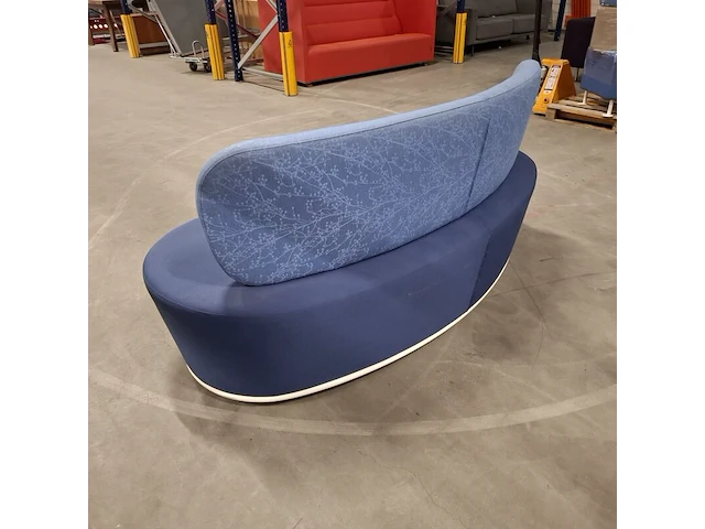 Ronde bank kidney, blauw - afbeelding 5 van  7