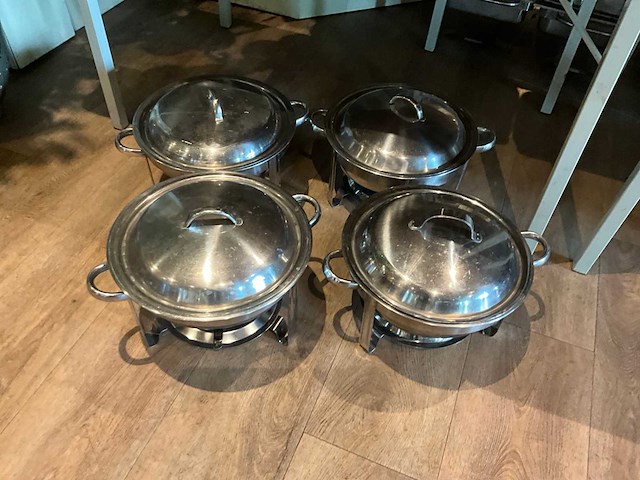 Ronde chaving dishes (4x) - afbeelding 2 van  5
