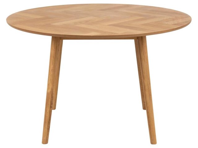 Ronde eetkamertafel, actona, nagano round dining table, oak oiled veneer - afbeelding 2 van  6