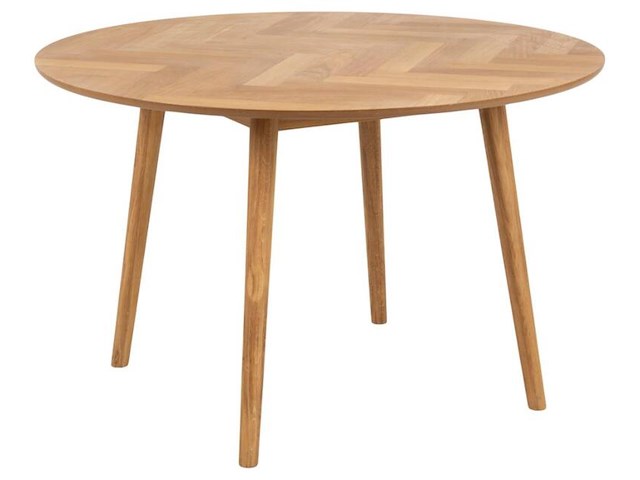 Ronde eetkamertafel, actona, nagano round dining table, oak oiled veneer - afbeelding 1 van  6
