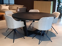 Ronde eetkamertafel camerich, domo, zwart - afbeelding 1 van  8