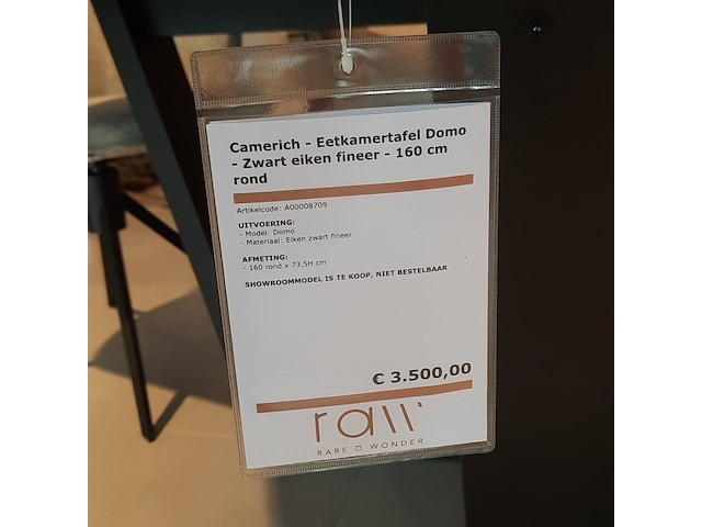 Ronde eetkamertafel camerich, domo, zwart - afbeelding 2 van  8