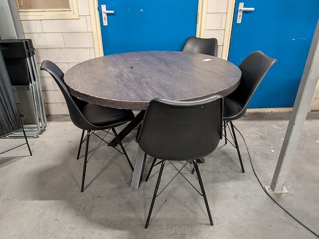 Ronde eetkamertafel met 4 stoelen - afbeelding 4 van  11