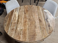 Ronde eetkamertafel met 4x stoel - afbeelding 3 van  7