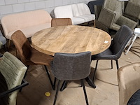 Ronde eetkamertafel met 4x stoel - afbeelding 1 van  7