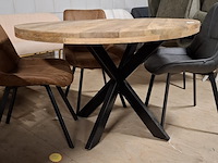 Ronde eetkamertafel met 4x stoel - afbeelding 2 van  7