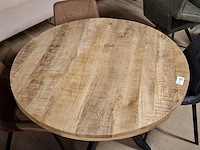 Ronde eetkamertafel met 4x stoel - afbeelding 3 van  7