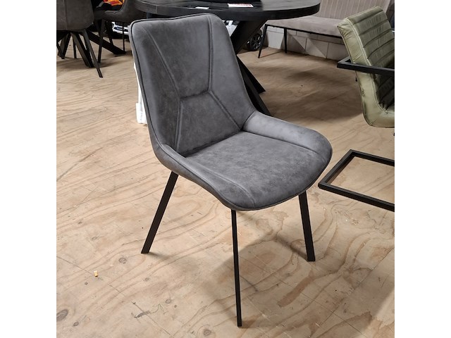 Ronde eetkamertafel met 4x stoel - afbeelding 4 van  7