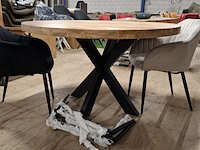 Ronde eetkamertafel met 4x stoel - afbeelding 4 van  11