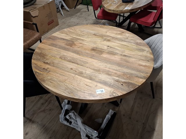 Ronde eetkamertafel met 4x stoel - afbeelding 5 van  11