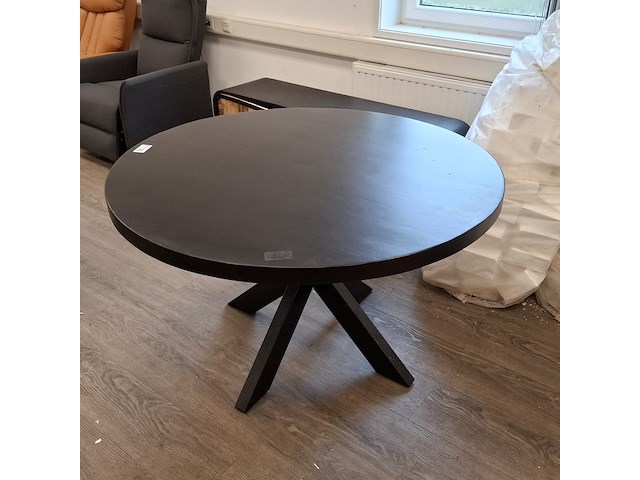 Ronde eetkamertafel,, zwart - afbeelding 1 van  3