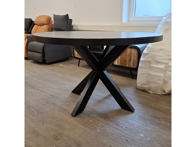 Ronde eetkamertafel,, zwart - afbeelding 2 van  3