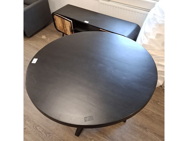 Ronde eetkamertafel,, zwart - afbeelding 3 van  3