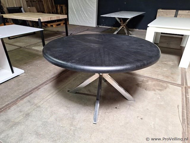 Ronde eettafel - diameter ca. 130 cm; hoogte ca. 77 cm - afbeelding 1 van  5